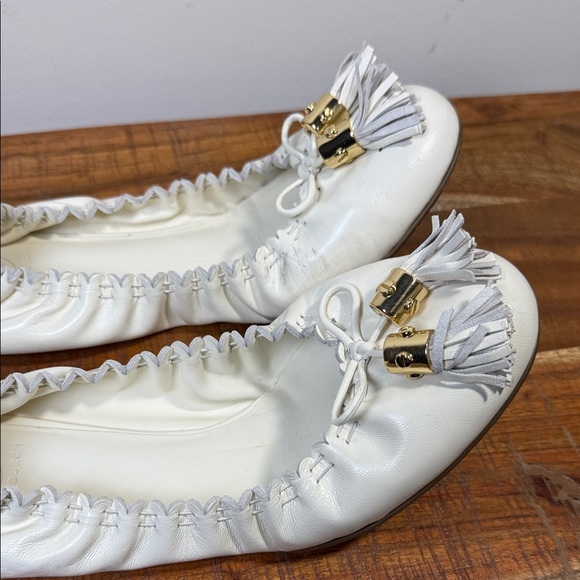 Tory Burch Cream White Ballet Flats, Women’s 8.5 - Picture 2 of 7